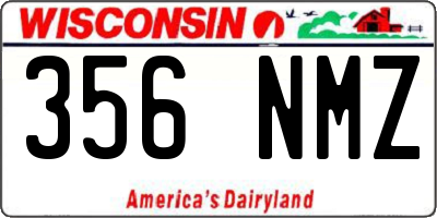 WI license plate 356NMZ