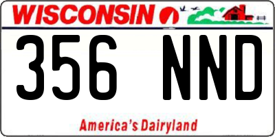 WI license plate 356NND