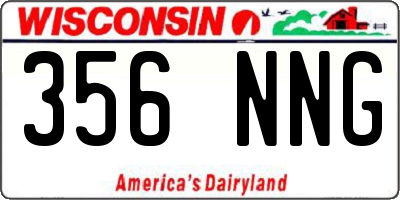 WI license plate 356NNG