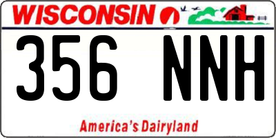 WI license plate 356NNH