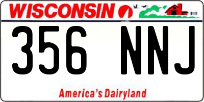 WI license plate 356NNJ