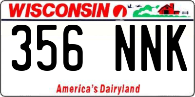 WI license plate 356NNK