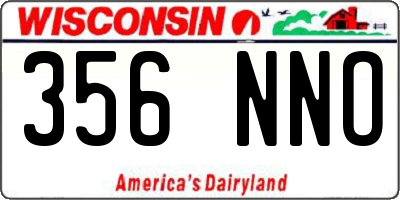 WI license plate 356NNO