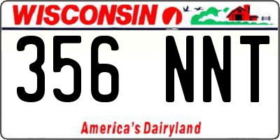 WI license plate 356NNT