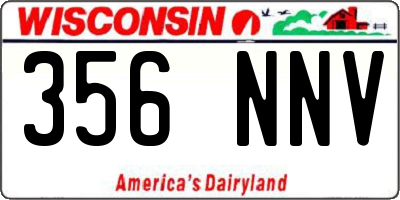 WI license plate 356NNV