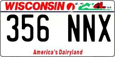 WI license plate 356NNX