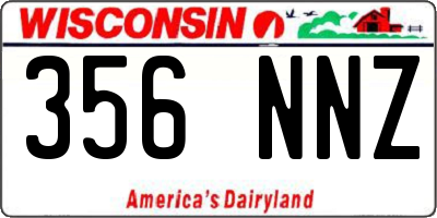 WI license plate 356NNZ