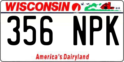 WI license plate 356NPK
