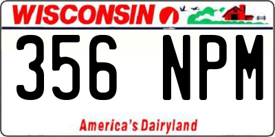 WI license plate 356NPM