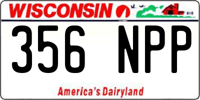 WI license plate 356NPP