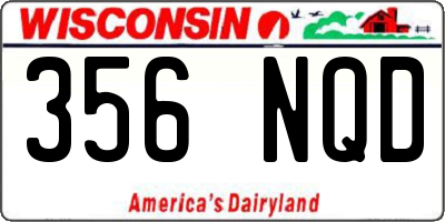 WI license plate 356NQD