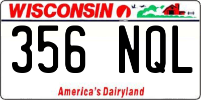 WI license plate 356NQL