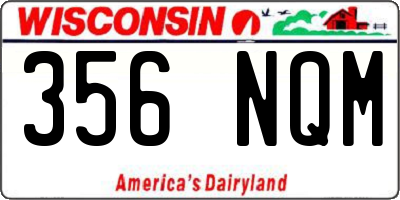 WI license plate 356NQM