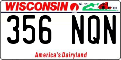 WI license plate 356NQN