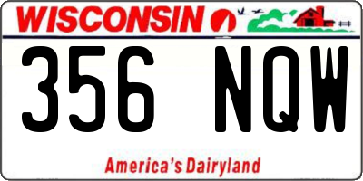 WI license plate 356NQW