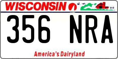 WI license plate 356NRA