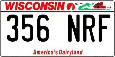 WI license plate 356NRF