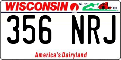 WI license plate 356NRJ