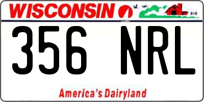 WI license plate 356NRL