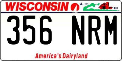 WI license plate 356NRM