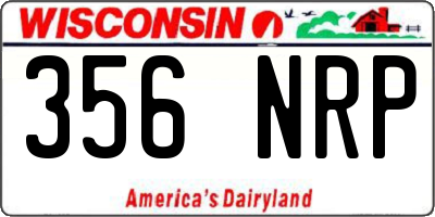 WI license plate 356NRP