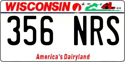 WI license plate 356NRS