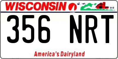 WI license plate 356NRT