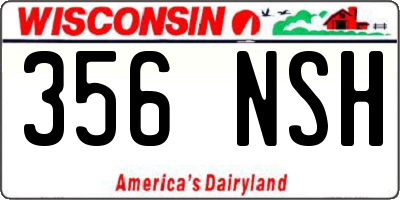 WI license plate 356NSH