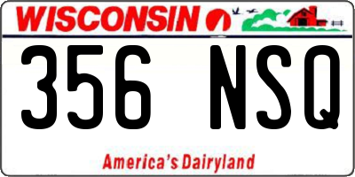 WI license plate 356NSQ