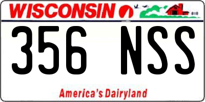 WI license plate 356NSS