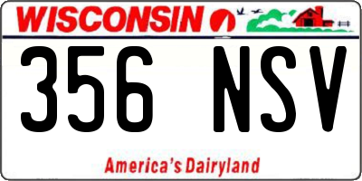 WI license plate 356NSV