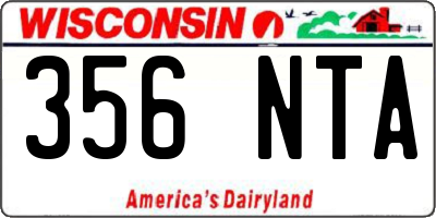 WI license plate 356NTA