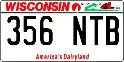 WI license plate 356NTB