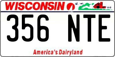 WI license plate 356NTE