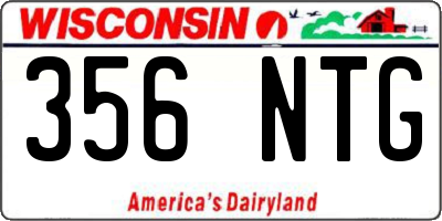 WI license plate 356NTG
