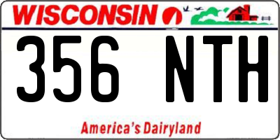 WI license plate 356NTH