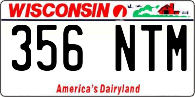 WI license plate 356NTM