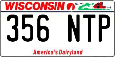 WI license plate 356NTP