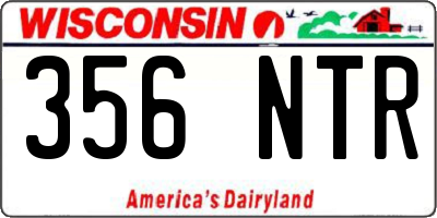 WI license plate 356NTR