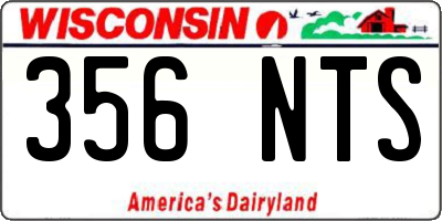 WI license plate 356NTS