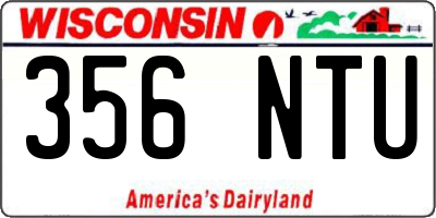 WI license plate 356NTU