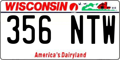 WI license plate 356NTW