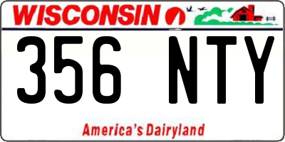 WI license plate 356NTY