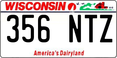 WI license plate 356NTZ