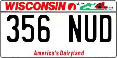 WI license plate 356NUD