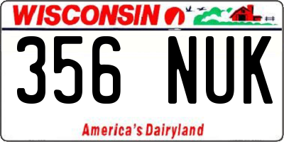 WI license plate 356NUK