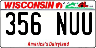 WI license plate 356NUU
