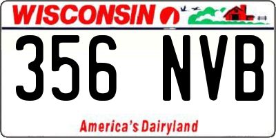 WI license plate 356NVB