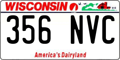 WI license plate 356NVC