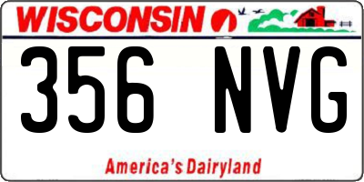 WI license plate 356NVG